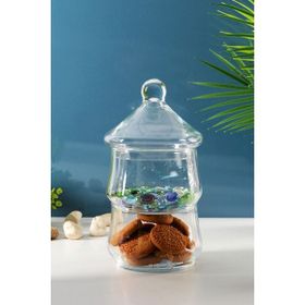 Morlimon 2 Katlı 25 cm Cam Kurabiyelik Drajelik