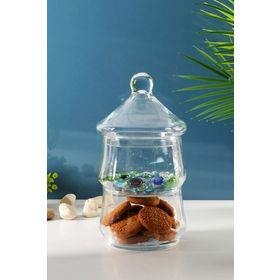 Morlimon 2 Katlı 25 cm Cam Kurabiyelik Drajelik