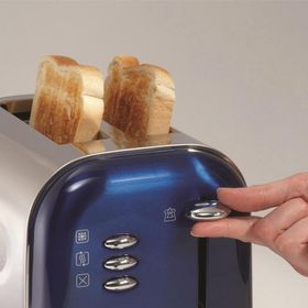 Morphy Richards 44740EE 950 W 9 Programlı 2 Dilim Hazneli Ekmek Kızartma Makinesi Mavi/Inox