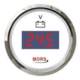 Mors 12-24V Dijital Akü Göstergesi Beyaz Voltmetre