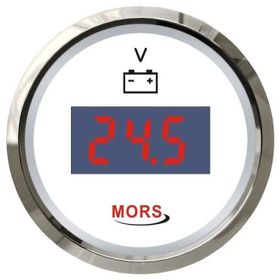 Mors 12-24V Dijital Akü Göstergesi Beyaz Voltmetre