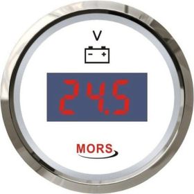 Mors 12-24V Dijital Akü Göstergesi Beyaz Voltmetre