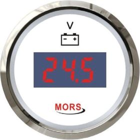 Mors 12-24V Dijital Akü Göstergesi Beyaz Voltmetre