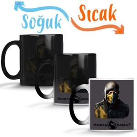 Mortal Kombat Scorpion and Sub Zero Sihirli Porselen Kupa