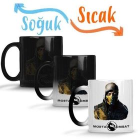 Mortal Kombat Scorpion and Sub Zero Sihirli Porselen Kupa