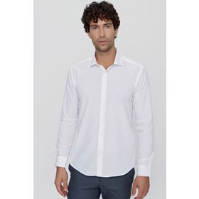 Morven Beyaz Basic Slim Fit Erkek Gömlek
