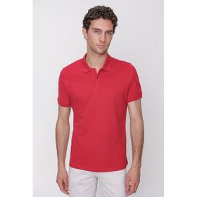 Morven Kırmızı Basic Polo Yaka Erkek T-shirt