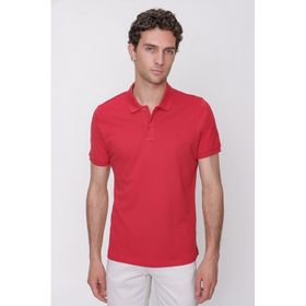 Morven Kırmızı Basic Polo Yaka Erkek T-shirt