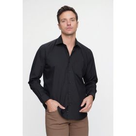 Morven Siyah Elegance Regular Fit Erkek Gömlek