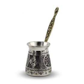 Morya Kalın İşlemeli 250 ml Bakır Cezve