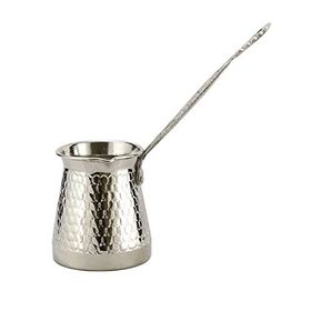 Morya Kalın Nikelli İşlemeli Kalaylı 4 Fincanlık Bakır Cezve