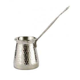 Morya Kalın Nikelli İşlemeli Kalaylı 4 Fincanlık Bakır Cezve