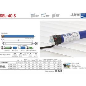 Mosel 10 Nm 40'lık Alıcılı Tüp Panjur Perde Motoru