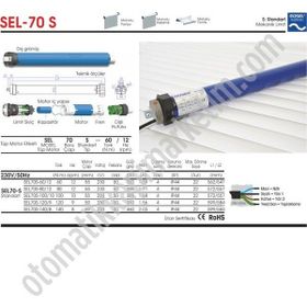 Mosel 100 NM 70'lik Düz Tüp Kepenk/Giyotin Motoru