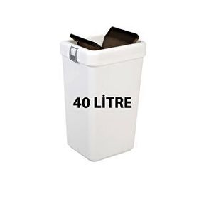 Motek 40 lt Beyaz Çöp Kovası