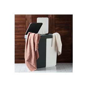 Motek Duo Laundry Antrasit-Beyaz 80 lt Çamaşır Sepeti