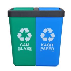 Motek Geri Dönüşüm Cam Kağıt Atık Çöp Kovası