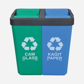 Motek Geri Dönüşüm Cam Kağıt Atık Çöp Kovası