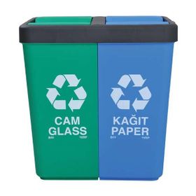 Motek Geri Dönüşüm Cam Kağıt Atık Çöp Kovası