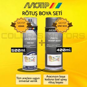 Motip Color-S Motors Toyota Kod: 1f7 Gümüş Gri Sprey Rötuş Boya Seti