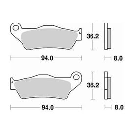 Moto Guzzi Sport 8v 1200 2008 2013 Braking Arka Fren Balatasi