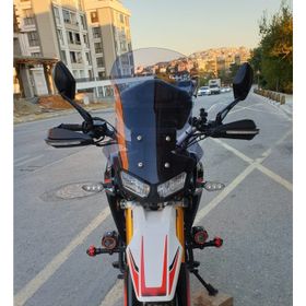 Motocam Arora CR 250 Ön Cam 2025-2026 Model 55 cm Füme Renkli 4 mm Motosiklet Rüzgarlık