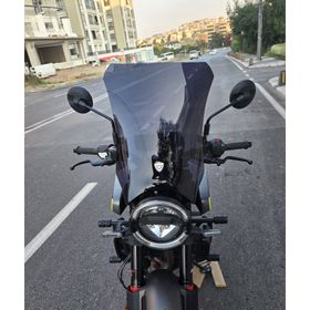 Motocam Husqvarna Svartpilen 401 Ön Cam 2024-2026 Model 47 cm Siyah Renkli 4 mm Motosiklet Rüzgarlık