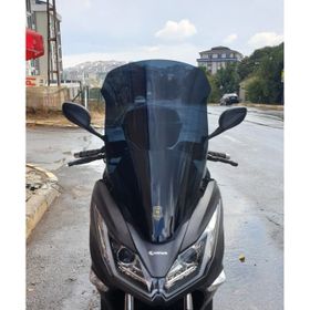 Motocam Kanuni Reha 250 Ön Cam 2022-2026 Model 72 cm Siyah Renkli 4 mm Uzun Motosiklet Rüzgarlık