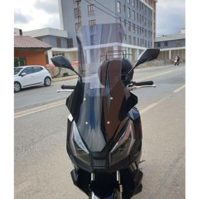 Motocam Kanuni Seha 125 Ön Cam 2022-2026 Model 78 cm Füme Renkli 4 mm Uzun Motosiklet Rüzgarlık