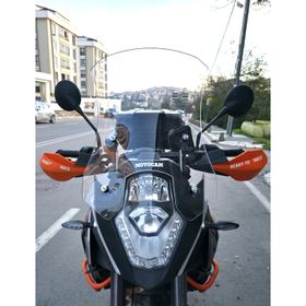 Motocam KTM 1090 Adventure Ön Cam 2008-2017 Model 56 cm Şeffaf Renkli 4 mm Motosiklet Rüzgarlık
