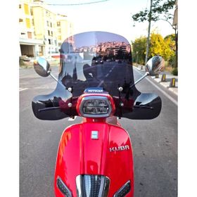 Motocam Küba Az 50 Ön Cam 2023-2026 Model 37 cm Siyah Renkli Elcikli Aparatsız Motosiklet Rüzgarlık
