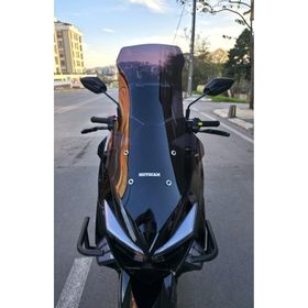 Motocam Küba Chia 125 Ön Cam 2023-2026 Model 78 cm Siyah Renkli 4 mm Uzun Motosiklet Rüzgarlık