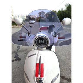 Motocam Küba Master MT 50 Ön Cam 2021-2026 Model 45 cm Füme Renkli Elcikli Aparatsız Motosiklet Rüzgarlık