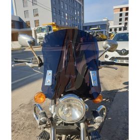 Motocam Küba Süperlight 125 2008-2026 Model 53 cm Siyah Renkli 4 mm Aparatsız Ön Cam