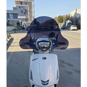Motocam Kymco Like 50 Ön Cam 2009-2023 Model 43 cm Siyah Renkli 4 mm Aparatsız Motosiklet Rüzgarlık