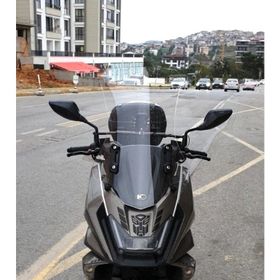 Motocam Kymco Skytown 125 Ön Cam 2023-2026 Model 72 cm Şeffaf Renkli 4 mm Uzun Motosiklet Rüzgarlık