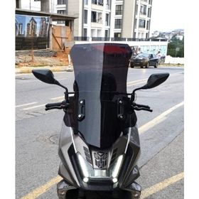 Motocam Kymco Skytown 125 Ön Cam 2023-2026 Model 72 cm Siyah Renkli 4 mm Uzun Motosiklet Rüzgarlık