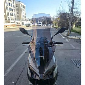 Motocam Mondial Ressivo 250 Ön Cam 2023-2026 Model 75 cm Füme Renkli 4 mm Uzun Motosiklet Rüzgarlık