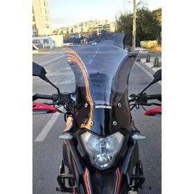 Motocam Mondial RX3 I Evo 2015-2022 Model 52 cm Füme Renkli 4 mm Uzun Ön Cam Siperlik