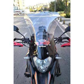 Motocam Mondial RX3 I Evo 2015-2022 Model 52 cm Şeffaf Renkli 4 mm Uzun Ön Cam Siperlik