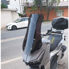 Motocam Motolüx Wow 150 Ön Cam 2023-2026 Model 75 cm Siyah Renkli 4 mm Uzun Motosiklet Rüzgarlık
