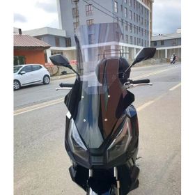 Motocam Motolüx Wow 150 Ön Cam 2023-2026 Model 78 cm Füme Renkli 4 mm Uzun Motosiklet Rüzgarlık