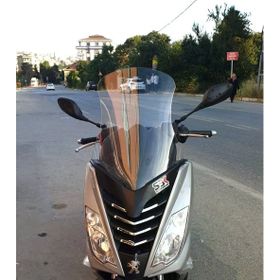 Motocam Peugeot Citystar 200 2017-2018 Model 56 cm Şeffaf Renkli 4 mm Uzun Ön Cam