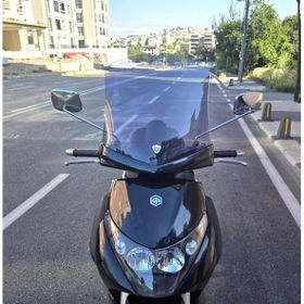 Motocam Piaggio Beverly 250 2005-2007 Model 44 cm Füme Renkli 4 mm Ön Cam Siperlik