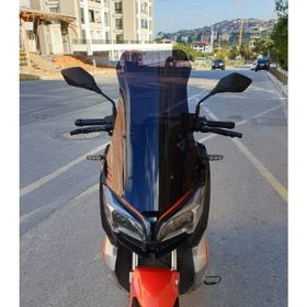 Motocam QJ ATR 250 Ön Cam 2023-2026 Model 75 cm Siyah Renkli 4 mm Uzun Motosiklet Rüzgarlık