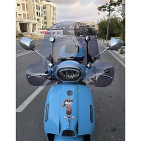 Motocam QJ LTR 125 Ön Cam 2023-2026 Model 45 cm Füme Renkli 4 mm Elcikli Aparatsız Motosiklet Rüzgarlık