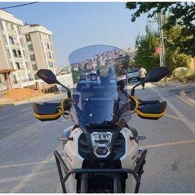 Motocam QJ SVT 650 X Ön Cam 2023-2026 Model 50 cm Füme Renkli 4 mm Uzun Motosiklet Rüzgarlık