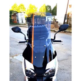 Motocam RKS Freccia Ön Cam 2022-2026 Model 75 cm Alt Geniş Füme Renkli 4 mm Uzun Motosiklet Rüzgarlık