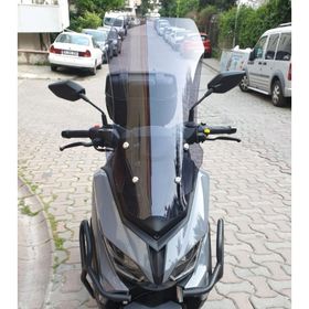 Motocam RKS Grace Pro Ön Cam 2023-2026 Model 65 cm Füme Renkli 4 mm Uzun Motosiklet Rüzgarlık