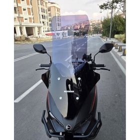 Motocam RKS Lince 125 Ön Cam 2021-2026 Model 78 cm Füme Renkli 4 mm Uzun Motosiklet Rüzgarlık